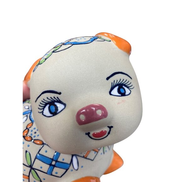 Servin Mexico Talavera Piggy Bank Hand Painted Ceramic Folk Art Pottery - Picture 12 of 16